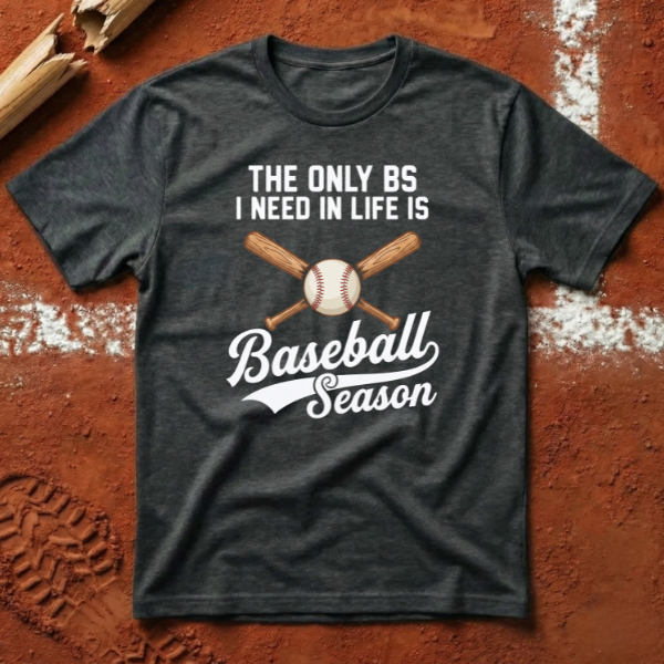 Baseball Season T-Shirt - Black | Pitch Please