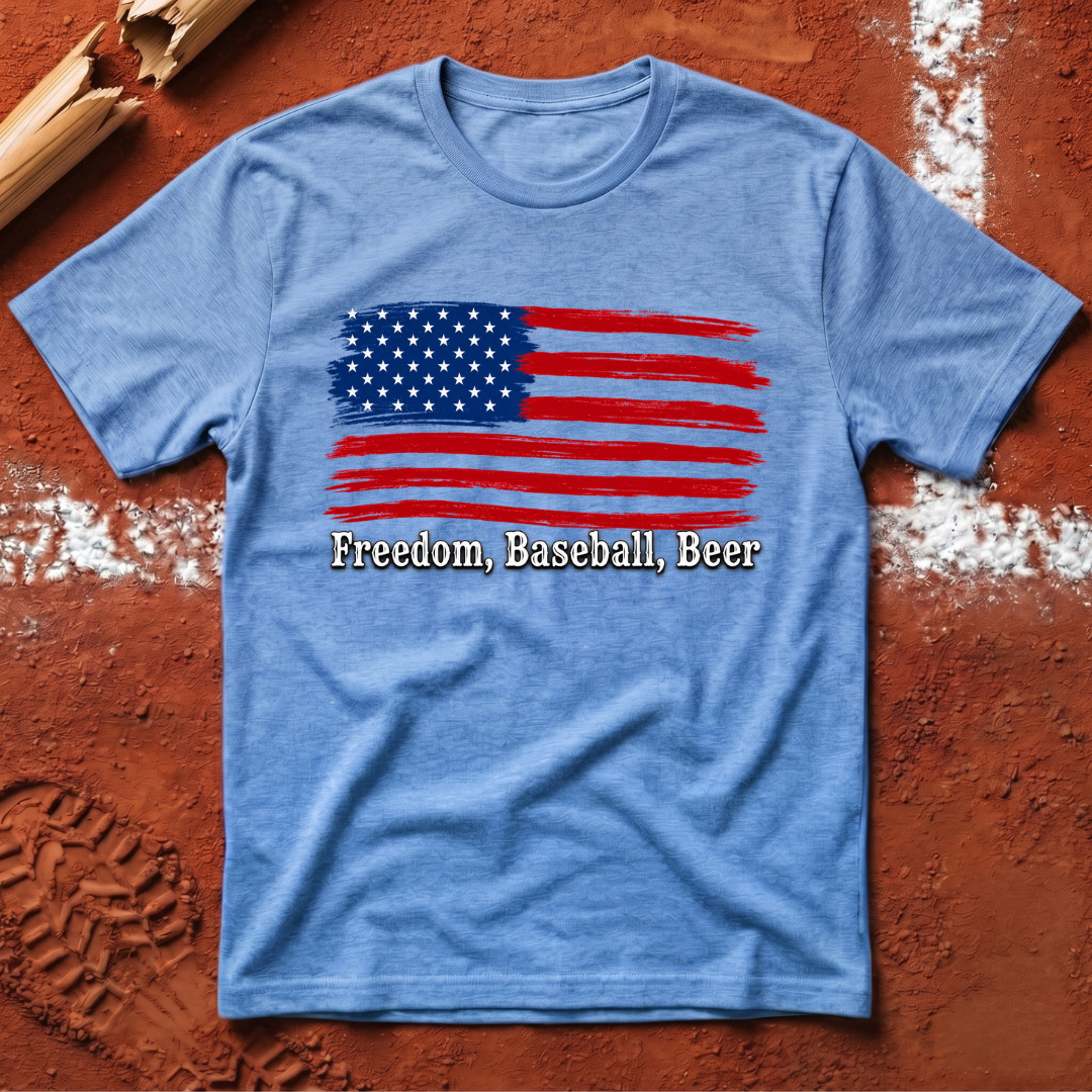 Freedom Baseball Beer T-Shirt