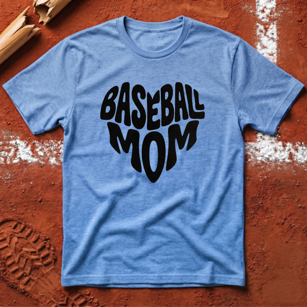 Baseball Mom Heart T-Shirt