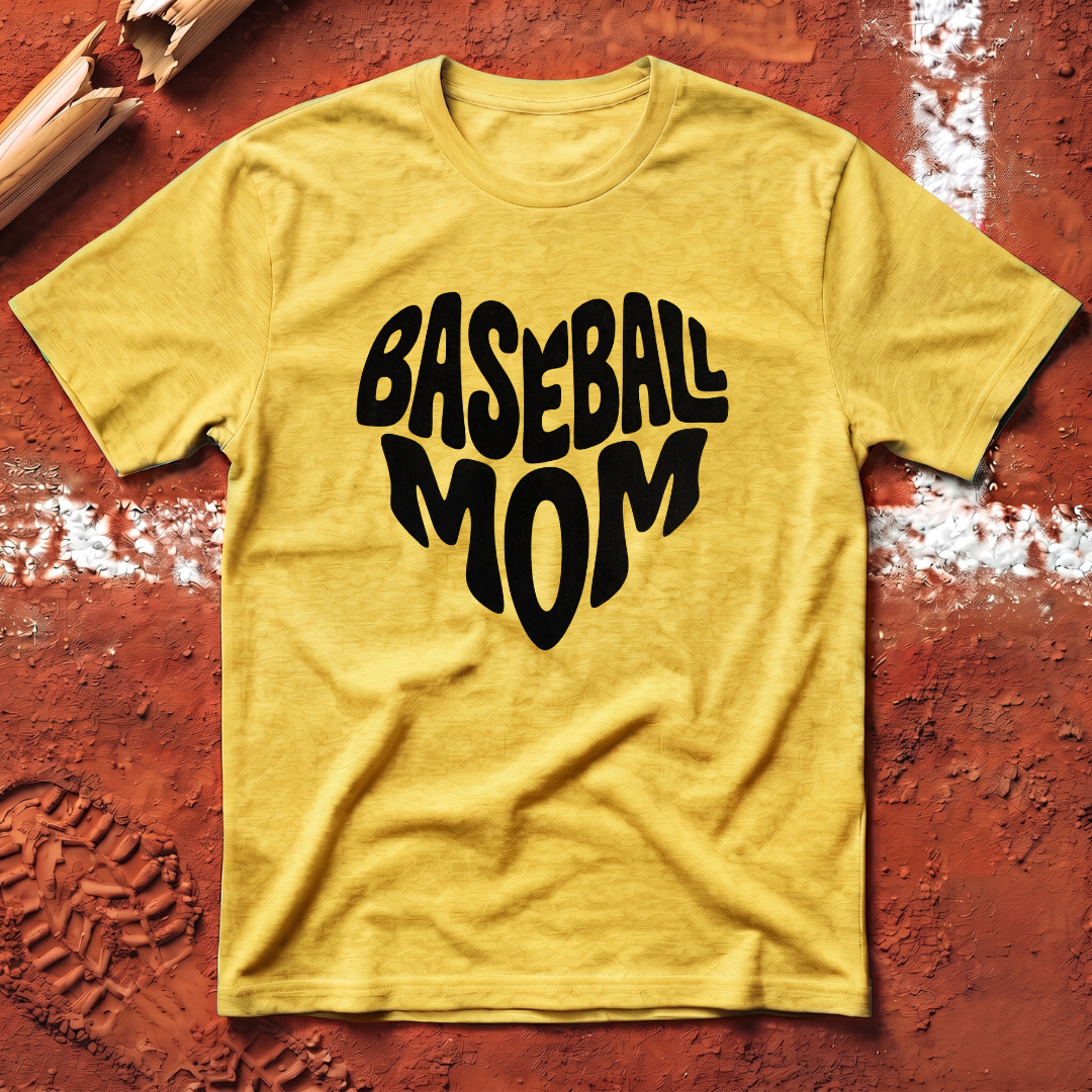 Baseball Mom Heart T-Shirt