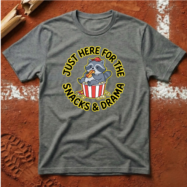 Snacks & Drama T-Shirt - Graphite Heather | Pitch Please