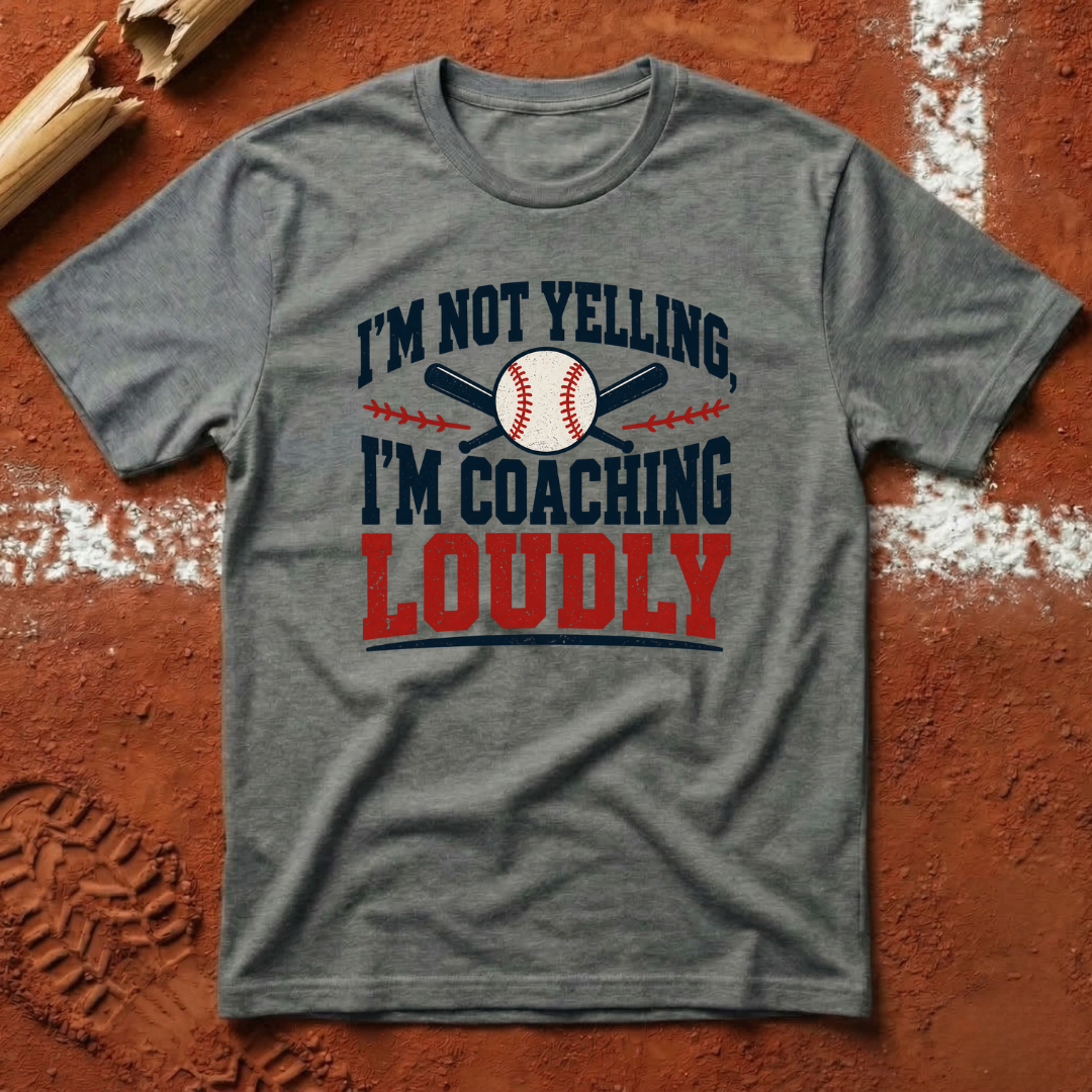 Coaching loudly Baseball & Bat T-Shirt