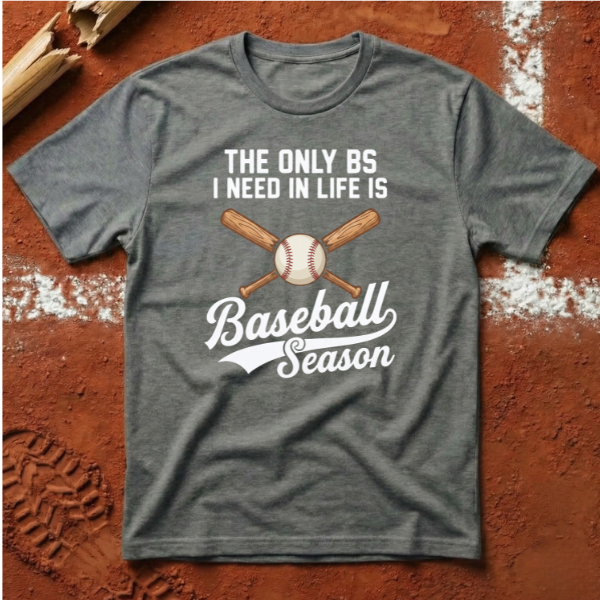Baseball Season T-Shirt - Graphite Heather | Pitch Please