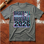 Baseball 2026 T-Shirt - Graphite Heather | Pitch Please