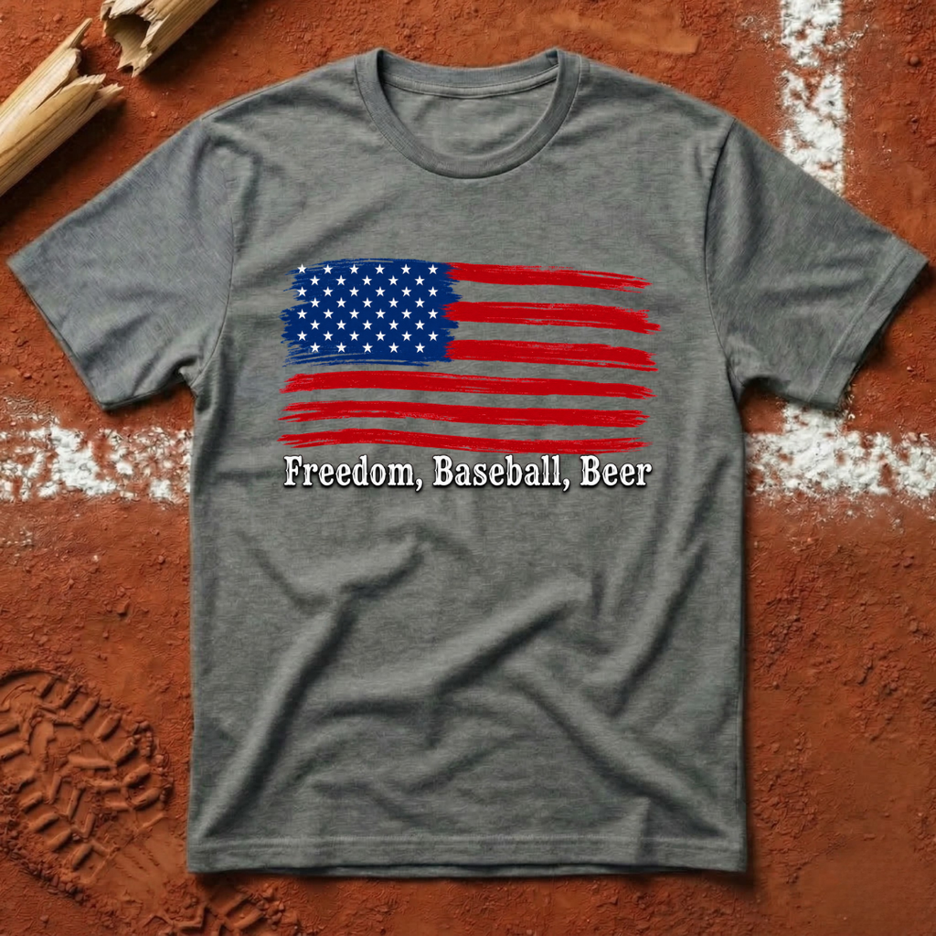 Freedom Baseball Beer T-Shirt