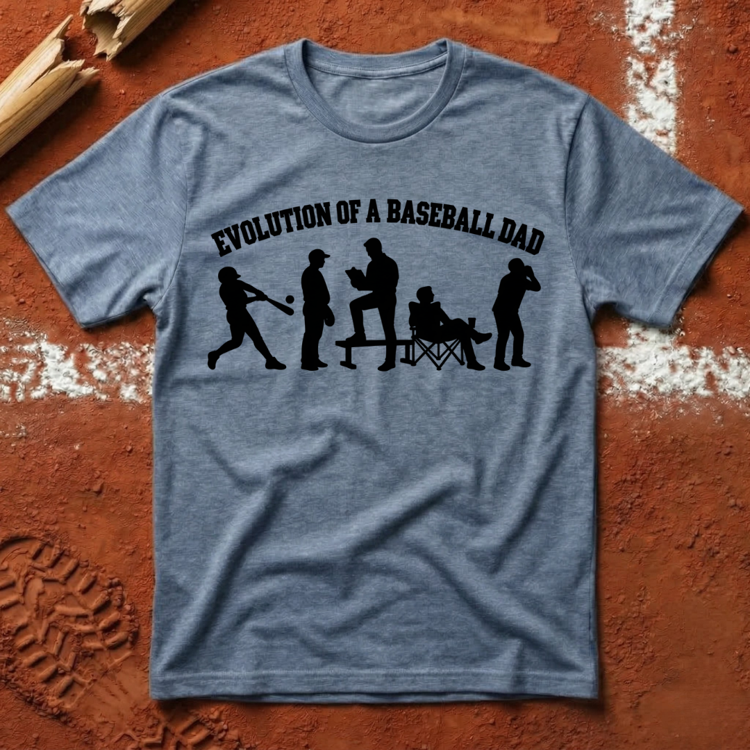 Evolution Of A Baseball Dad T-Shirt