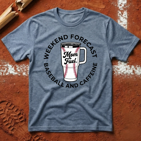 Baseball And Caffeine T-Shirt - Heather Indigo | Pitch Please