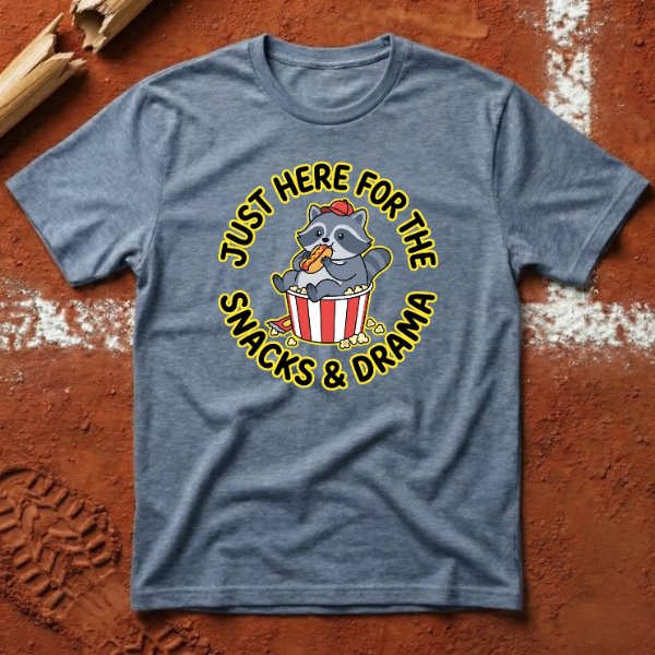 Snacks & Drama T-Shirt - Heather Indigo | Pitch Please