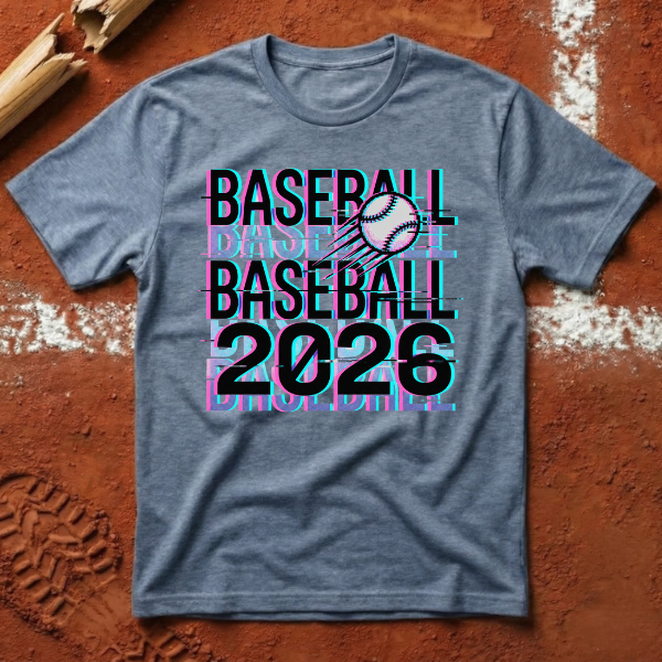 Baseball 2026 T-Shirt - Heather Indigo | Pitch Please