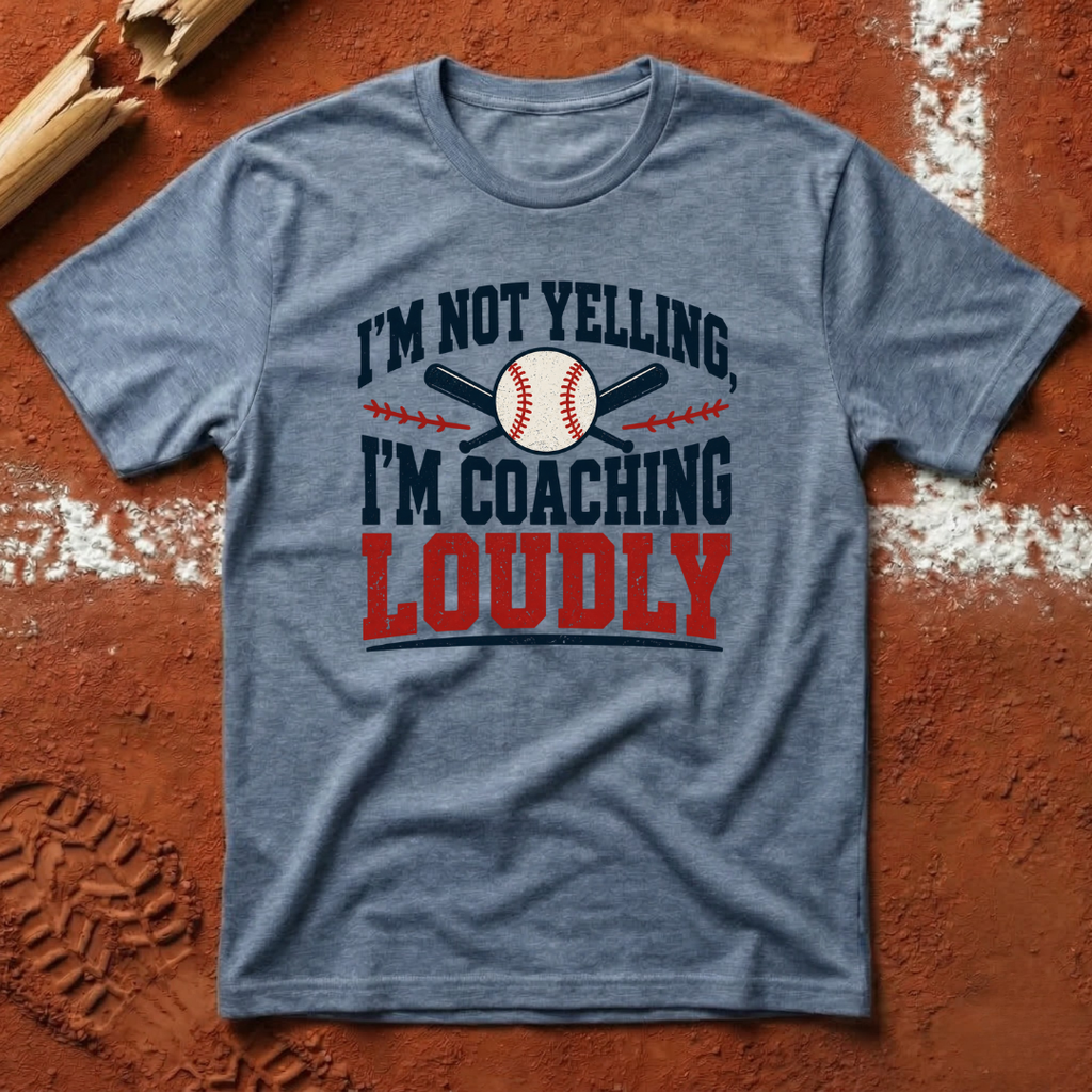 Coaching loudly Baseball & Bat T-Shirt