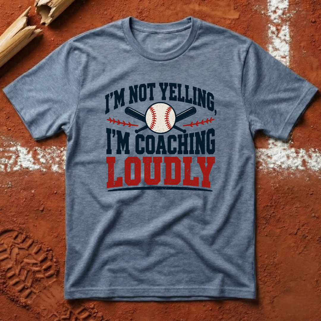 Coaching loudly Baseball & Bat T-Shirt