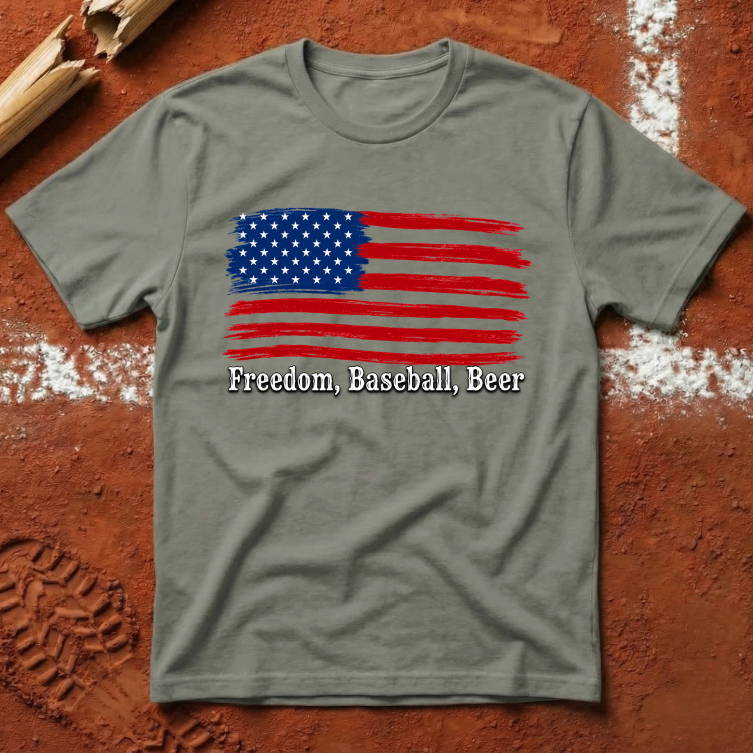 Freedom Baseball Beer T-Shirt