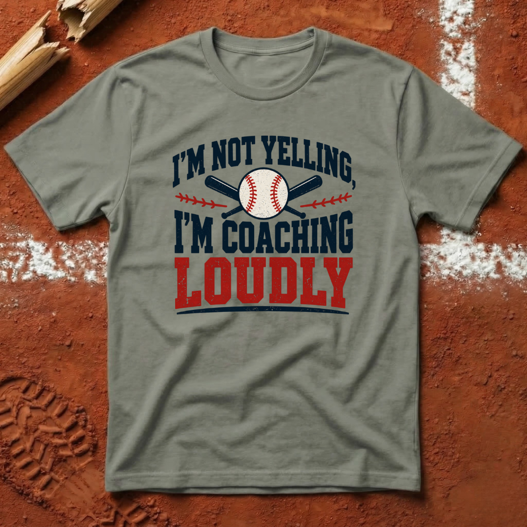 Coaching loudly Baseball & Bat T-Shirt