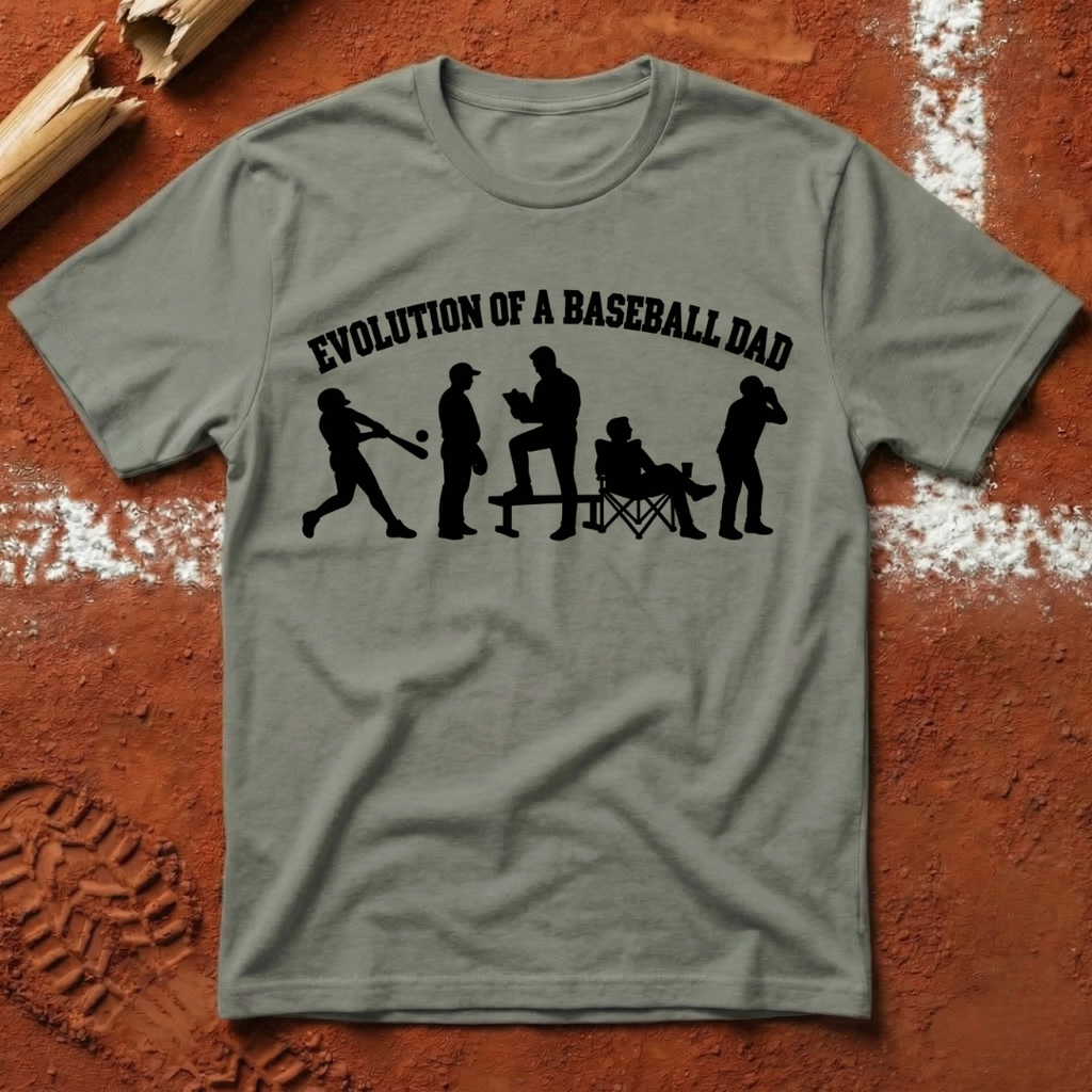 Evolution Of A Baseball Dad T-Shirt