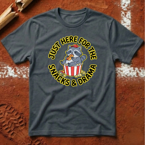 Snacks & Drama T-Shirt - Heather Navy | Pitch Please