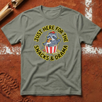 Snacks & Drama T-Shirt - Heather Military Green | Pitch Please