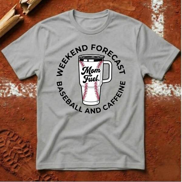 Baseball And Caffeine T-Shirt - Ice Gray | Pitch Please