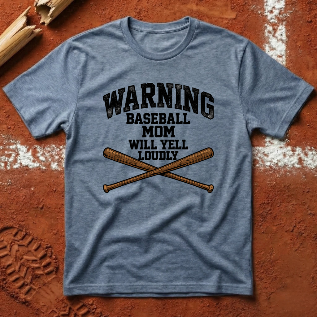 Warning Baseball Mom T-Shirt