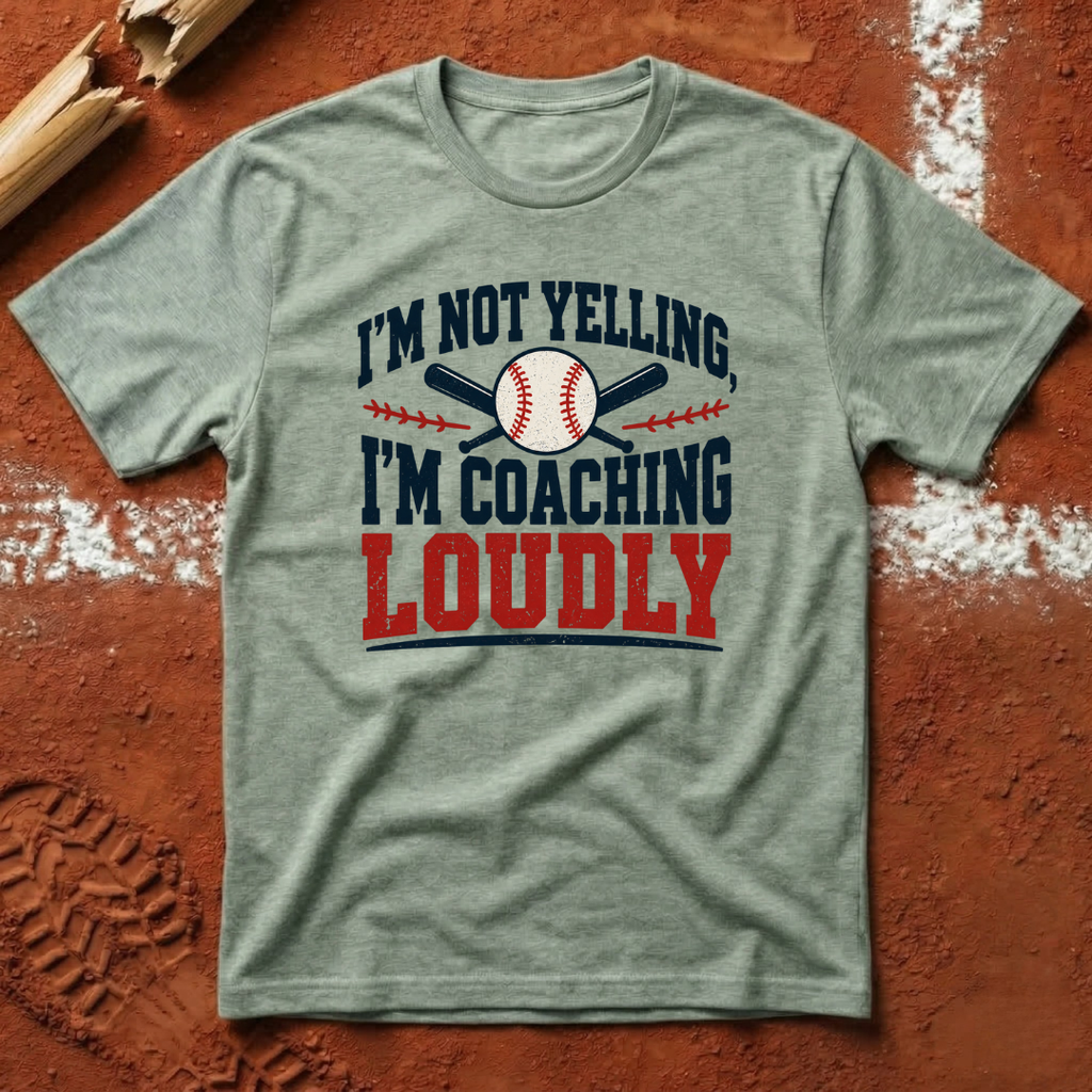 Coaching loudly Baseball & Bat T-Shirt