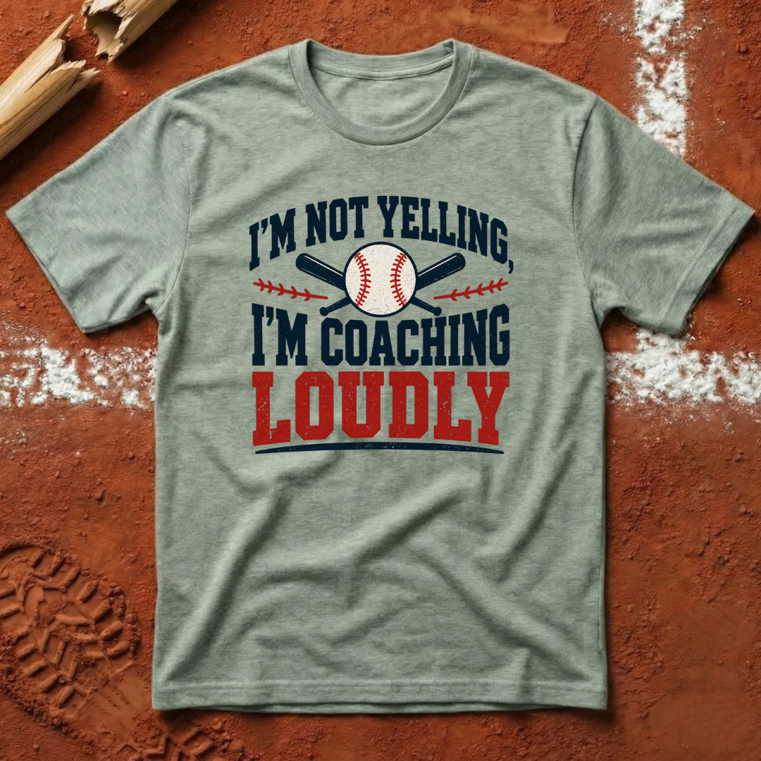 Coaching loudly Baseball & Bat T-Shirt
