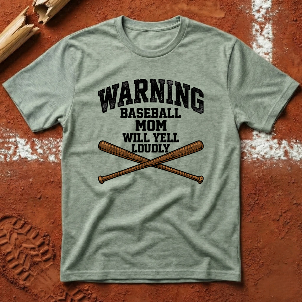 Warning Baseball Mom T-Shirt