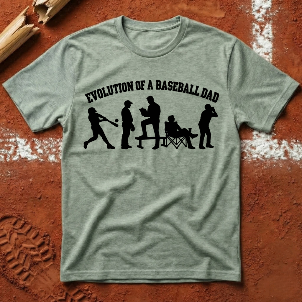 Evolution Of A Baseball Dad T-Shirt