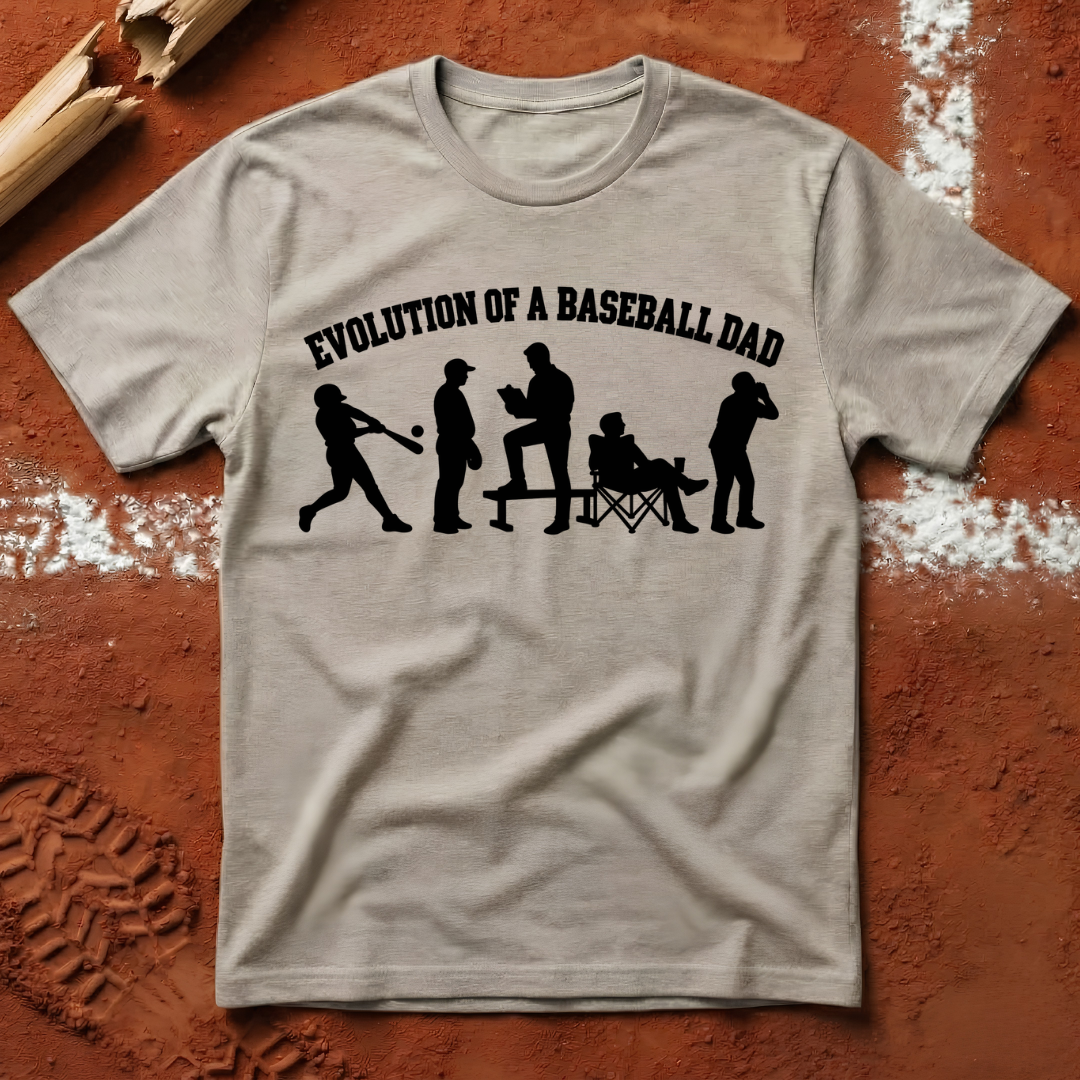 Evolution Of A Baseball Dad T-Shirt