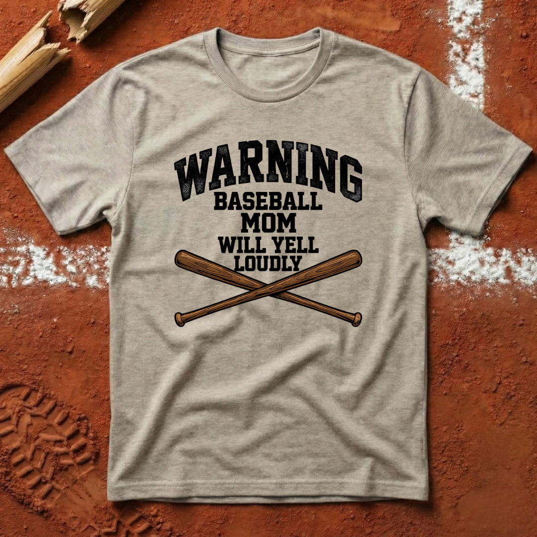 Warning Baseball Mom T-Shirt