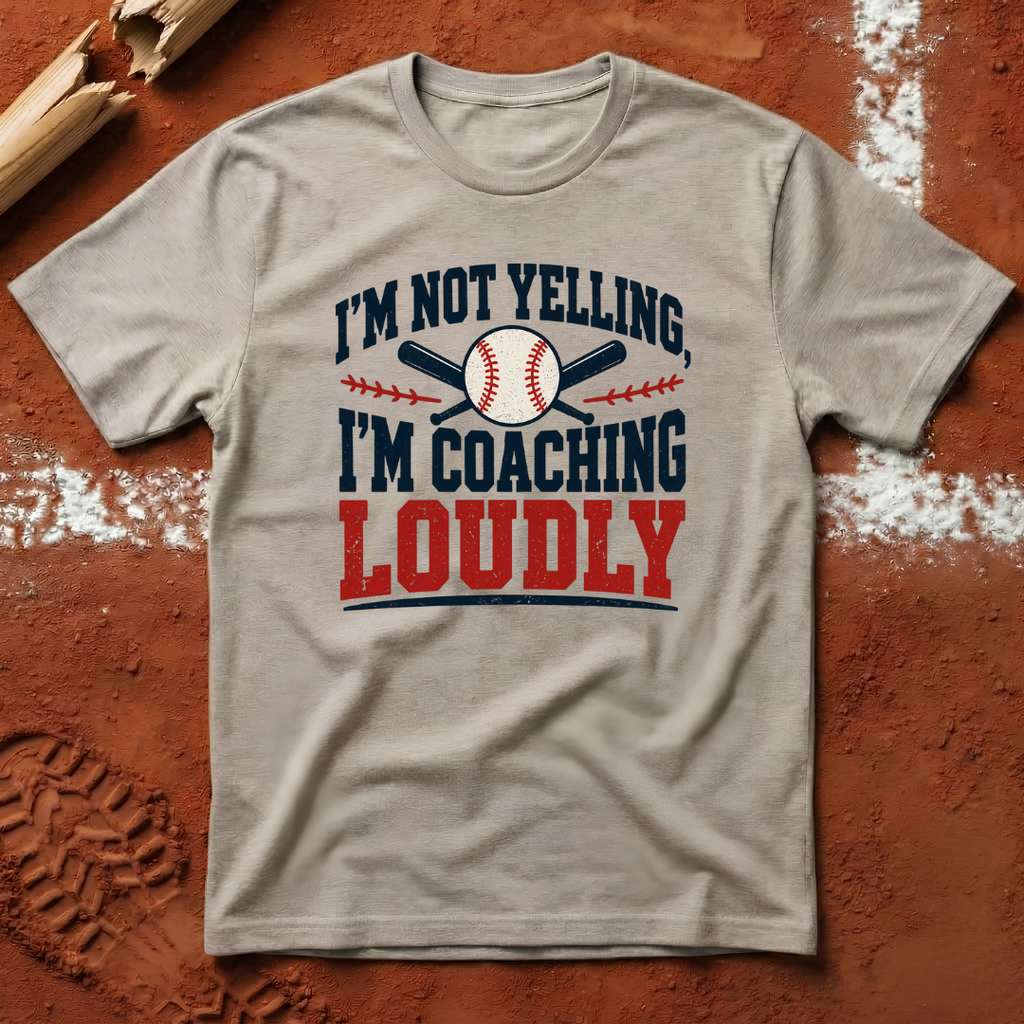 Coaching loudly Baseball & Bat T-Shirt