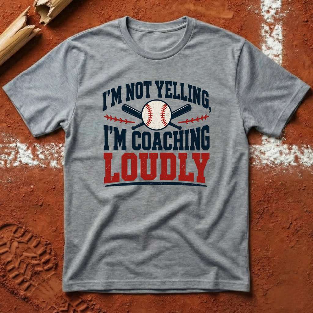 Coaching loudly Baseball & Bat T-Shirt