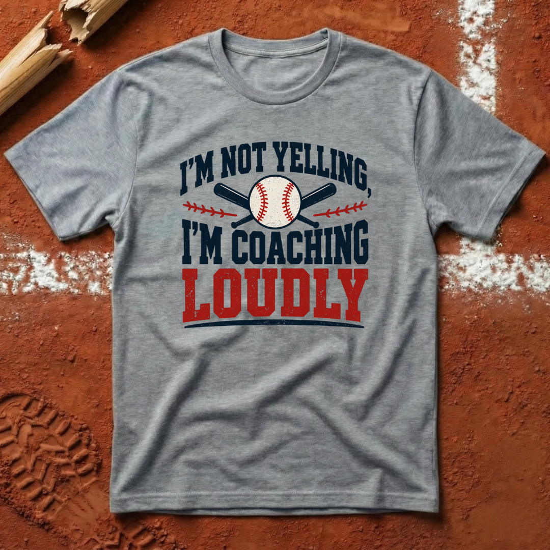 Coaching loudly Baseball & Bat T-Shirt