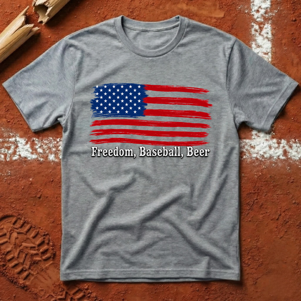 Freedom Baseball Beer T-Shirt