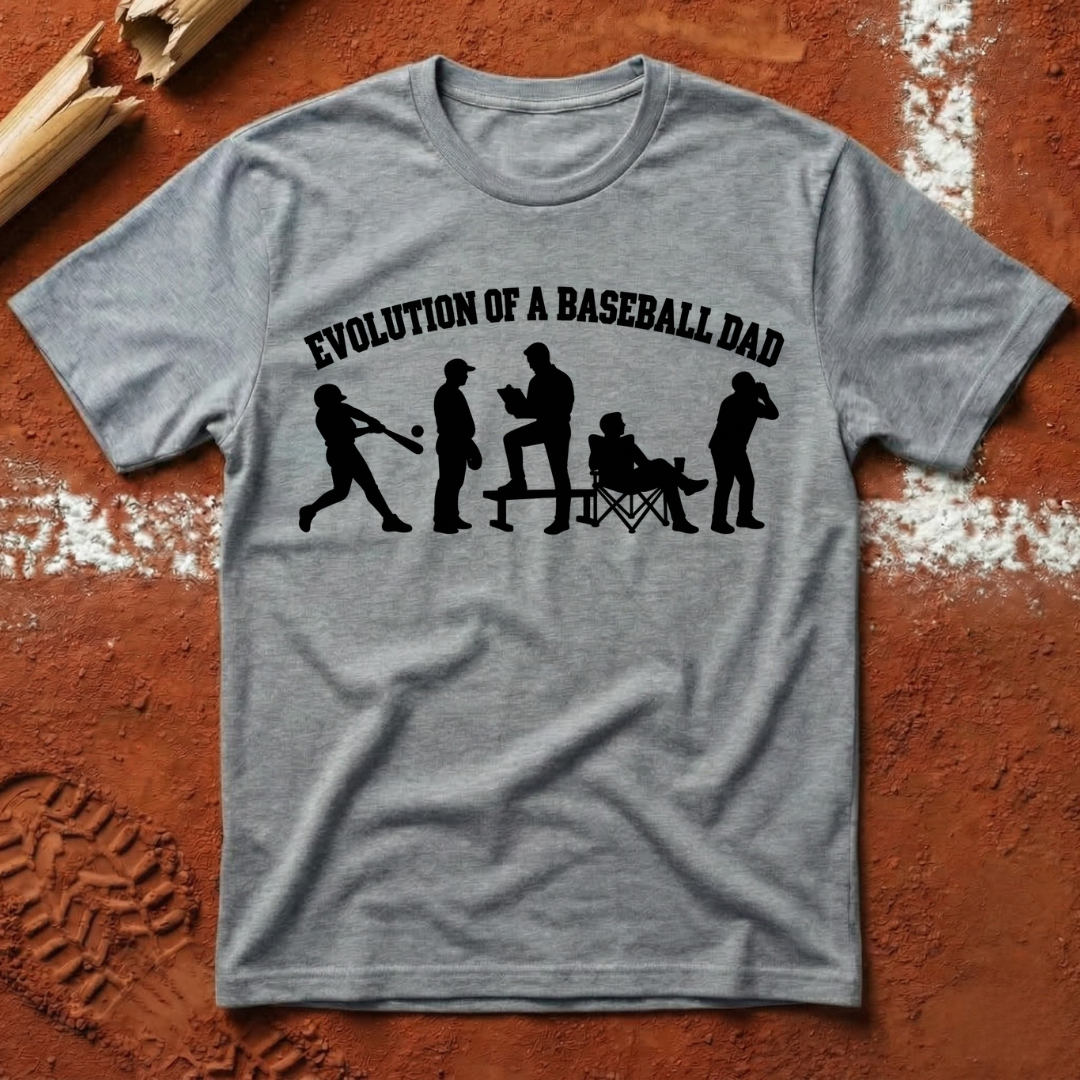 Evolution Of A Baseball Dad T-Shirt