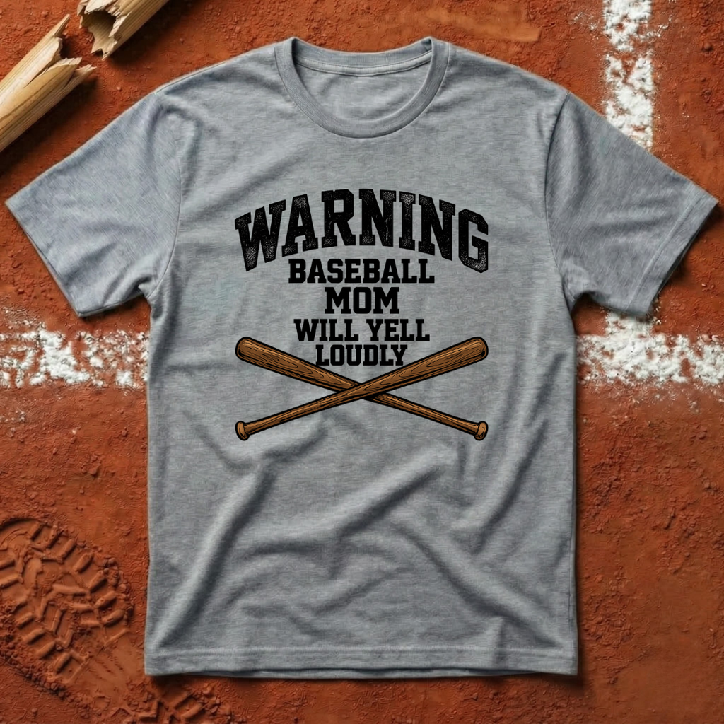 Warning Baseball Mom T-Shirt