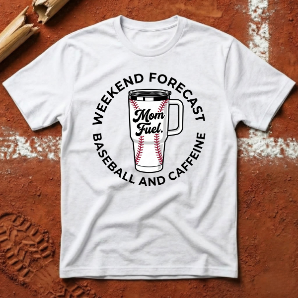 Baseball And Caffeine T-Shirt - White | Pitch Please