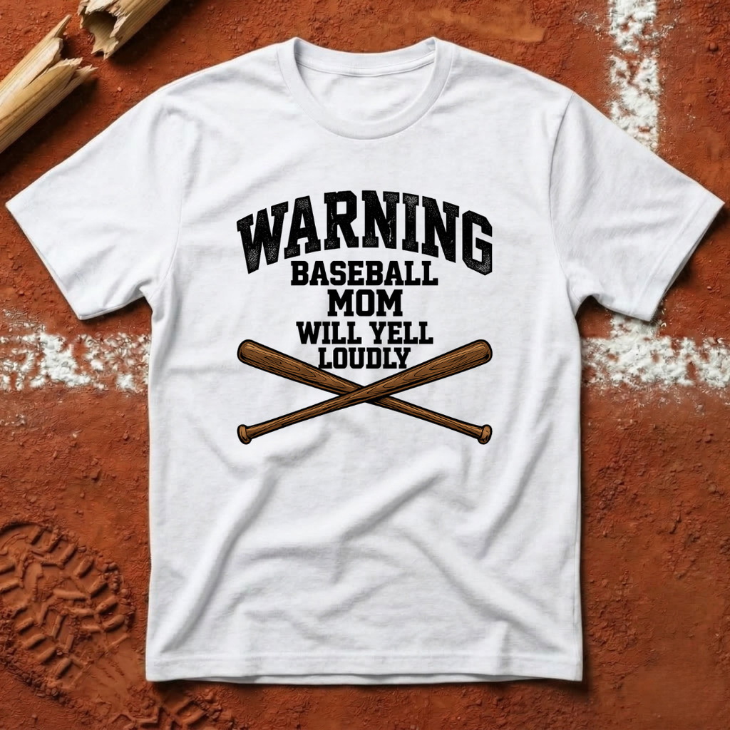 Warning Baseball Mom T-Shirt