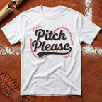 Pitch Please Baseball Stitch T-Shirt