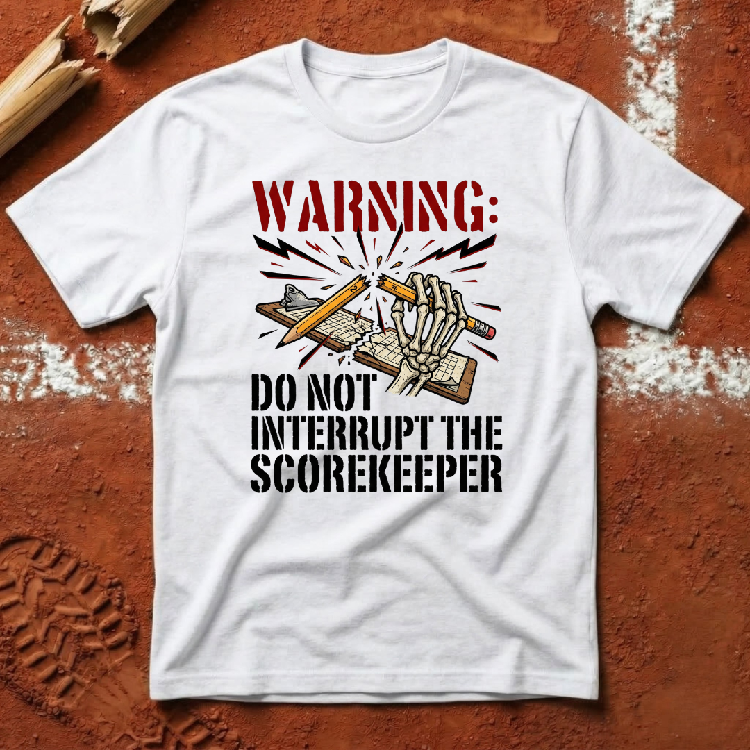 Warning Scorekeeper T-Shirt