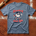 Baseball Dad Life T-Shirt - Heather Indigo | Pitch Please