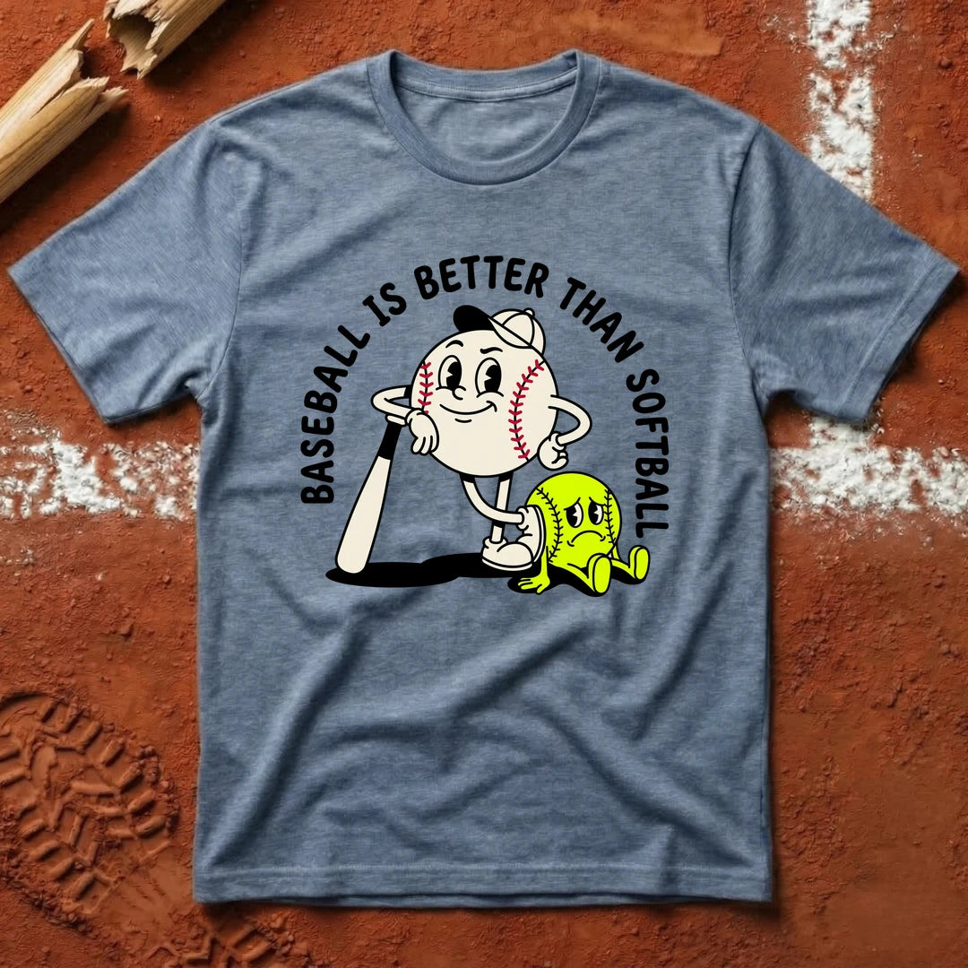 Baseball Is Better T-Shirt - Heather Indigo | Pitch Please