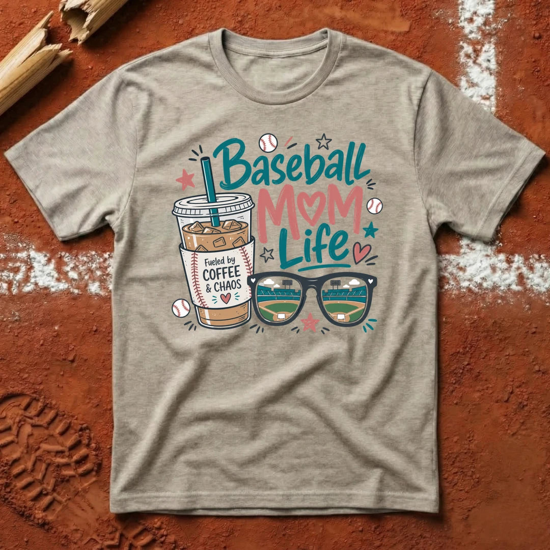 Mom Life Coffee T-Shirt - Sand | Pitch Please